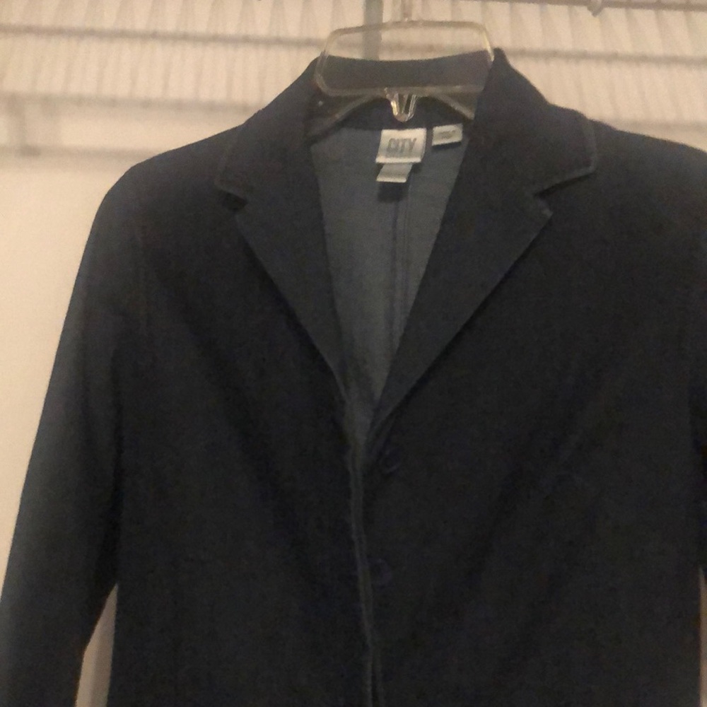 Denim trench coat